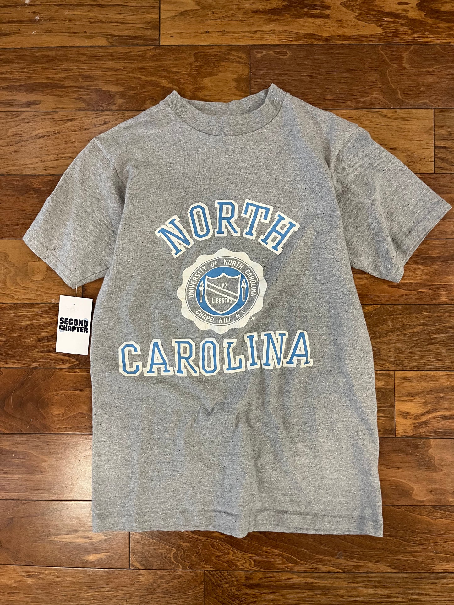 80s UNC Grey Collegiate Tee (S)