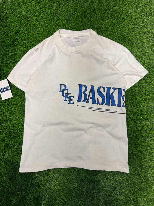 90s Duke University Basketball Wrap Around Vintage Tee (M)
