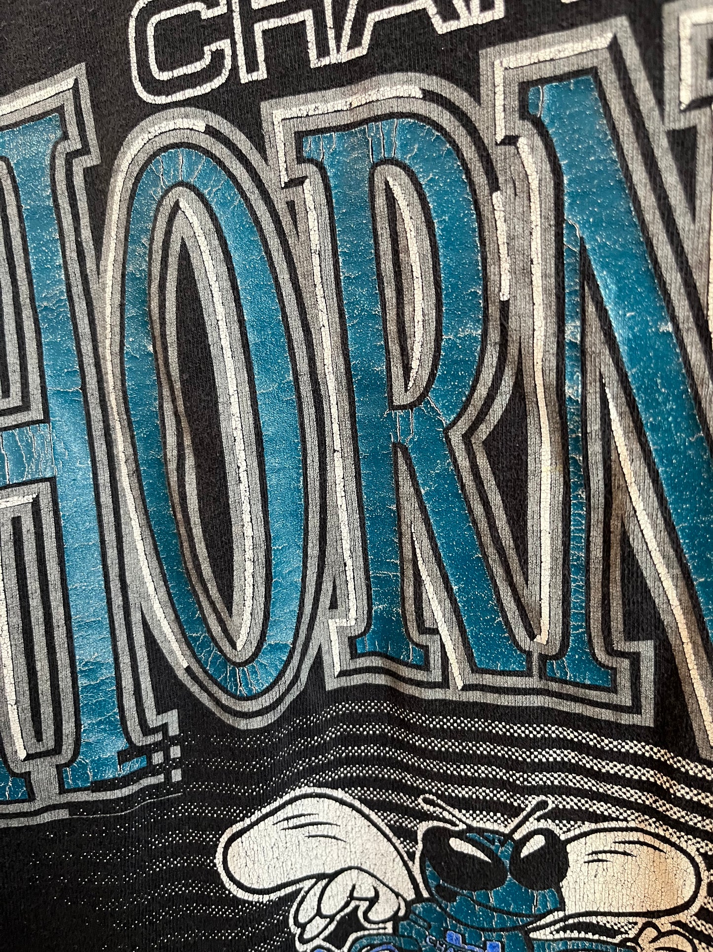 90s Charlotte Hornets Logo 7 Tee (L)