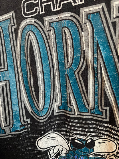 90s Charlotte Hornets Logo 7 Tee (L)