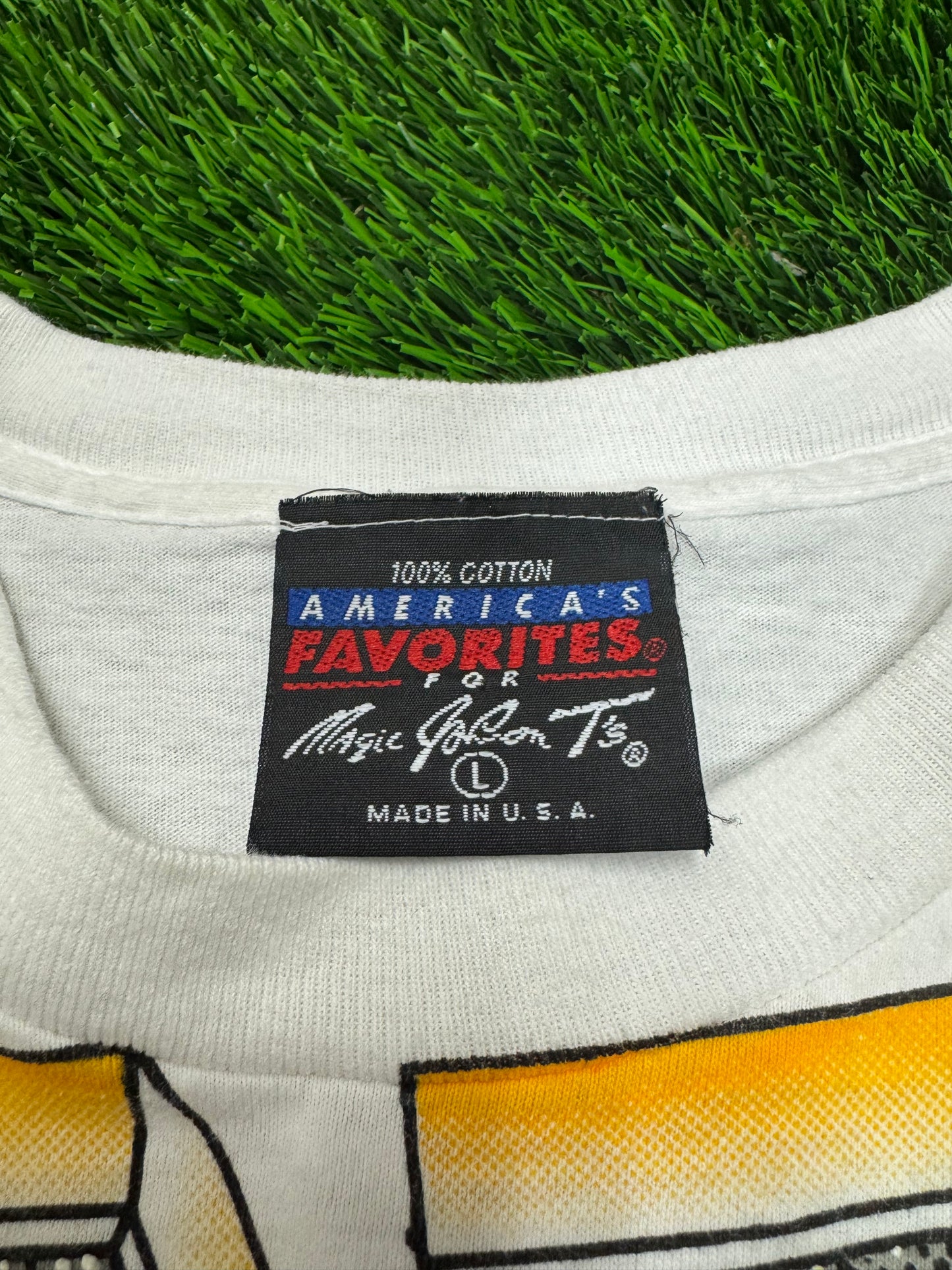 1995 Pittsburgh Steelers Magic Johnson T's Sleeve To Sleeve Tee (L)