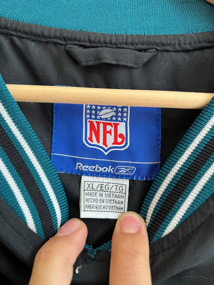 00s Philadelphia Eagles Reebok NFL Black Windbreaker (XL)