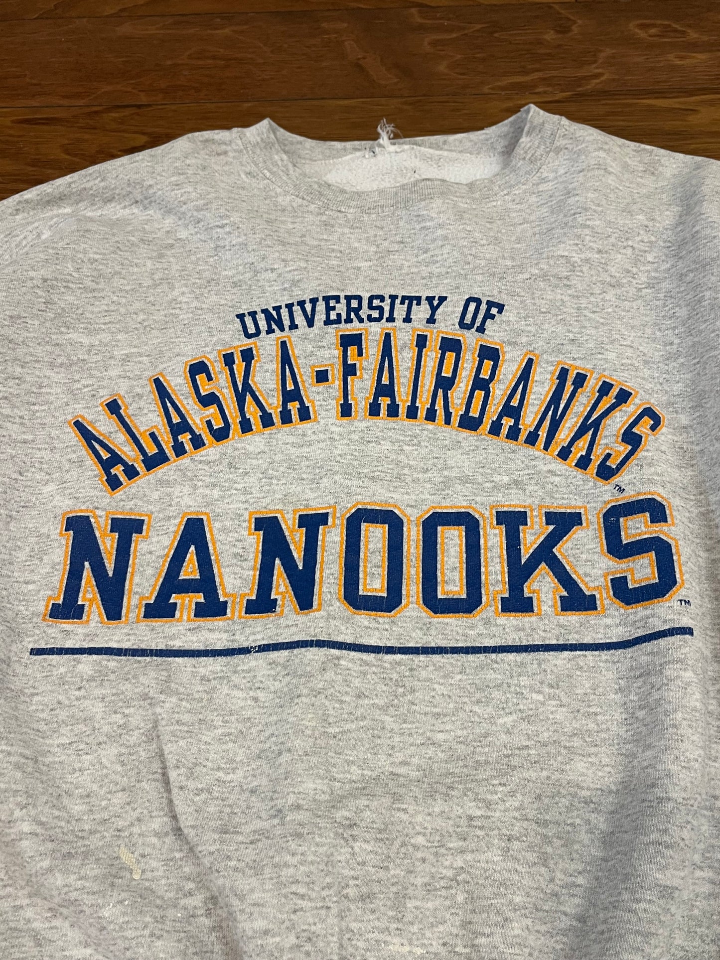 90s University Of Alaska-Fairbanks Nanooks Spell Out Crewneck (XL)