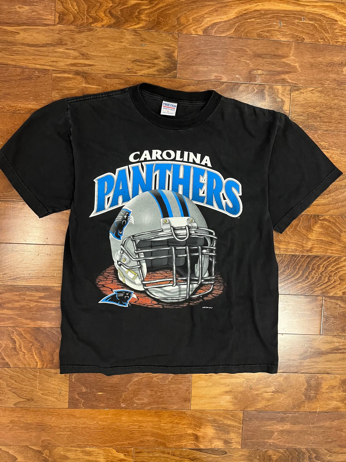 1996 Carolina Panthers True Fan Helmet Tee (L)