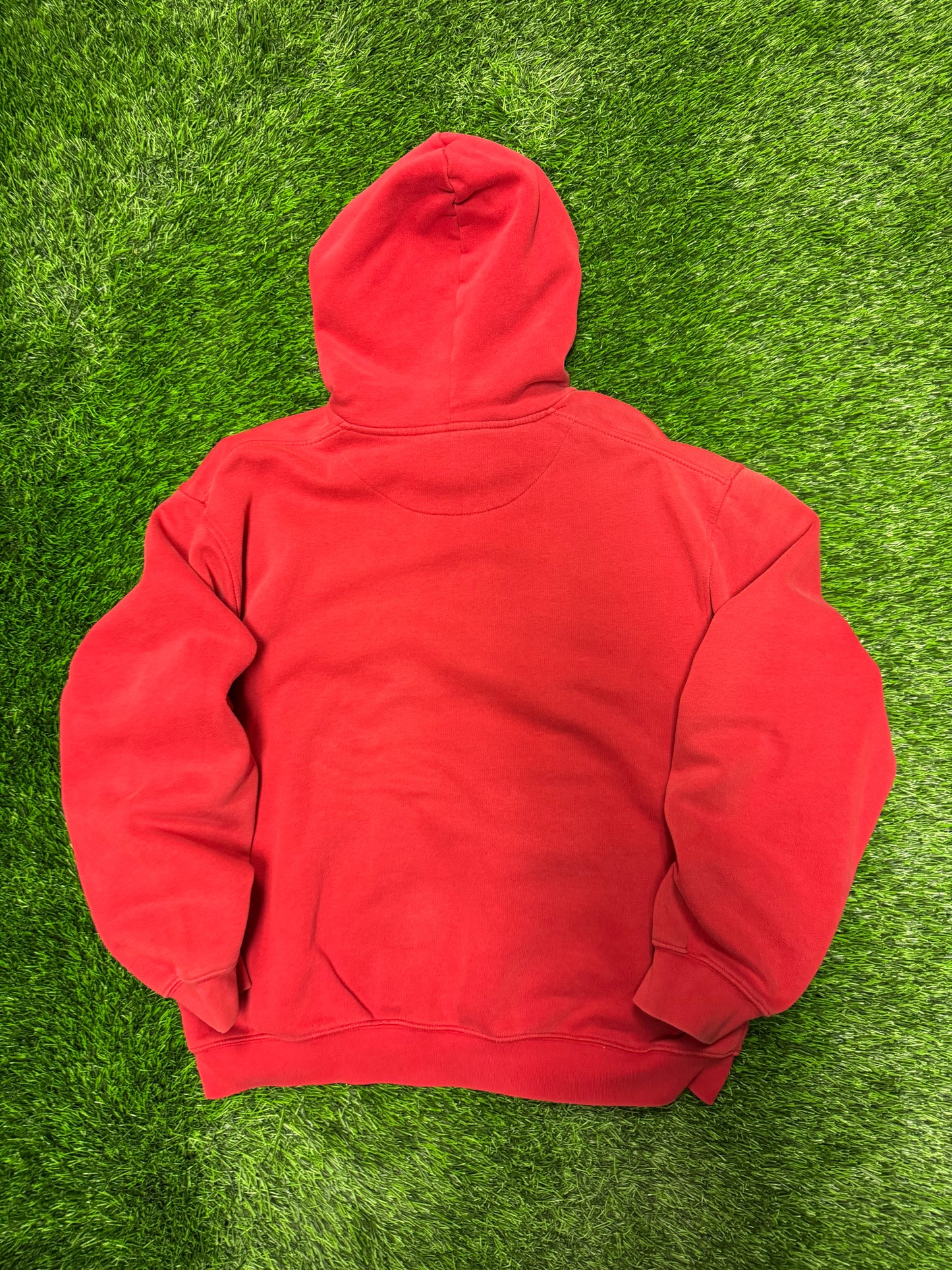 90s Nike Center Swoosh/SO Red Hoodie (M)