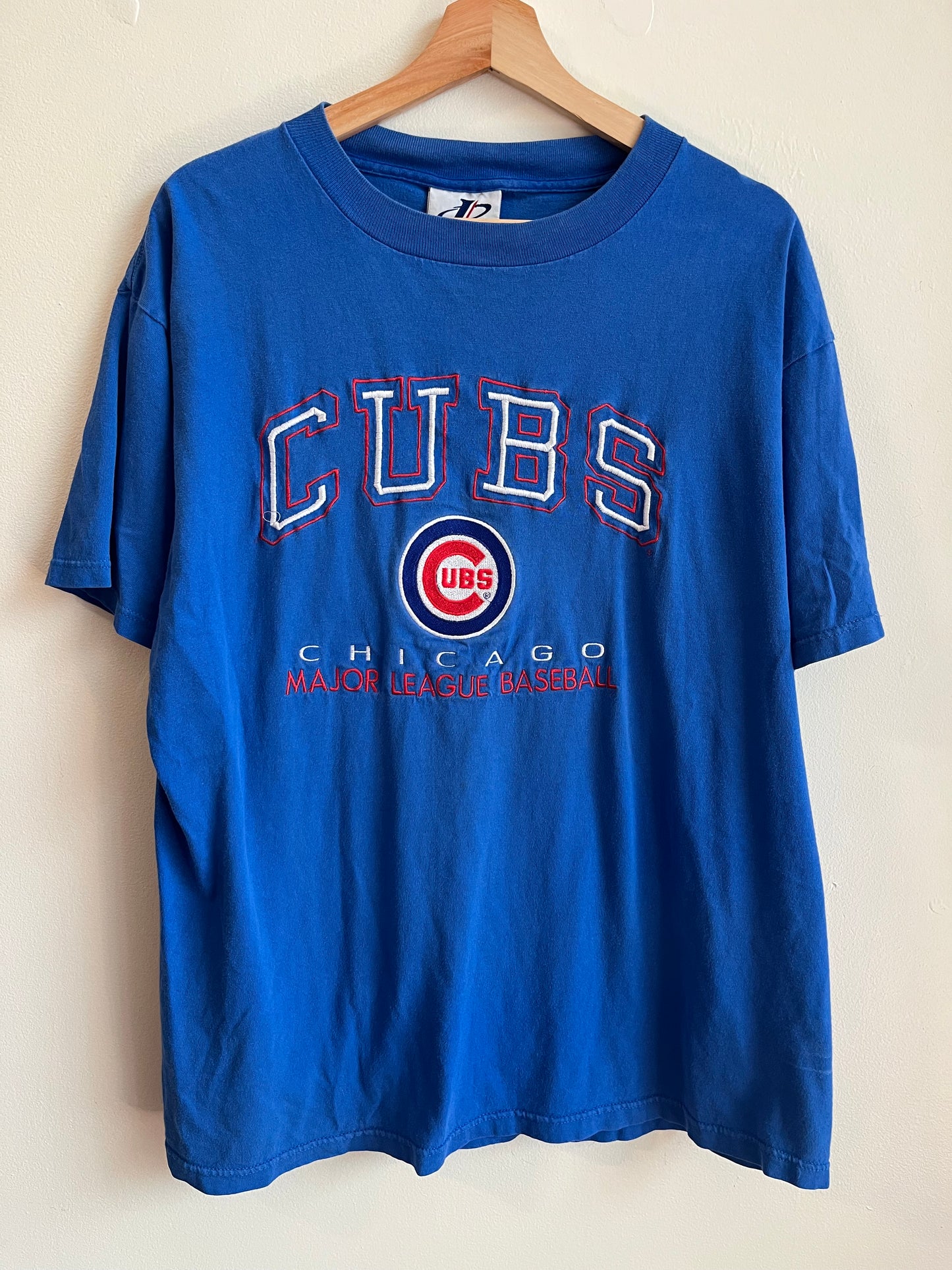 90s Chicago Cubs Logo Athletic Embroidered Tee (XL)