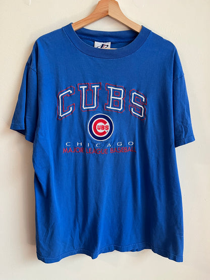 90s Chicago Cubs Logo Athletic Embroidered Tee (XL)