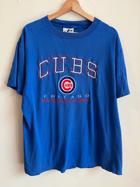 90s Chicago Cubs Logo Athletic Embroidered Tee (XL)