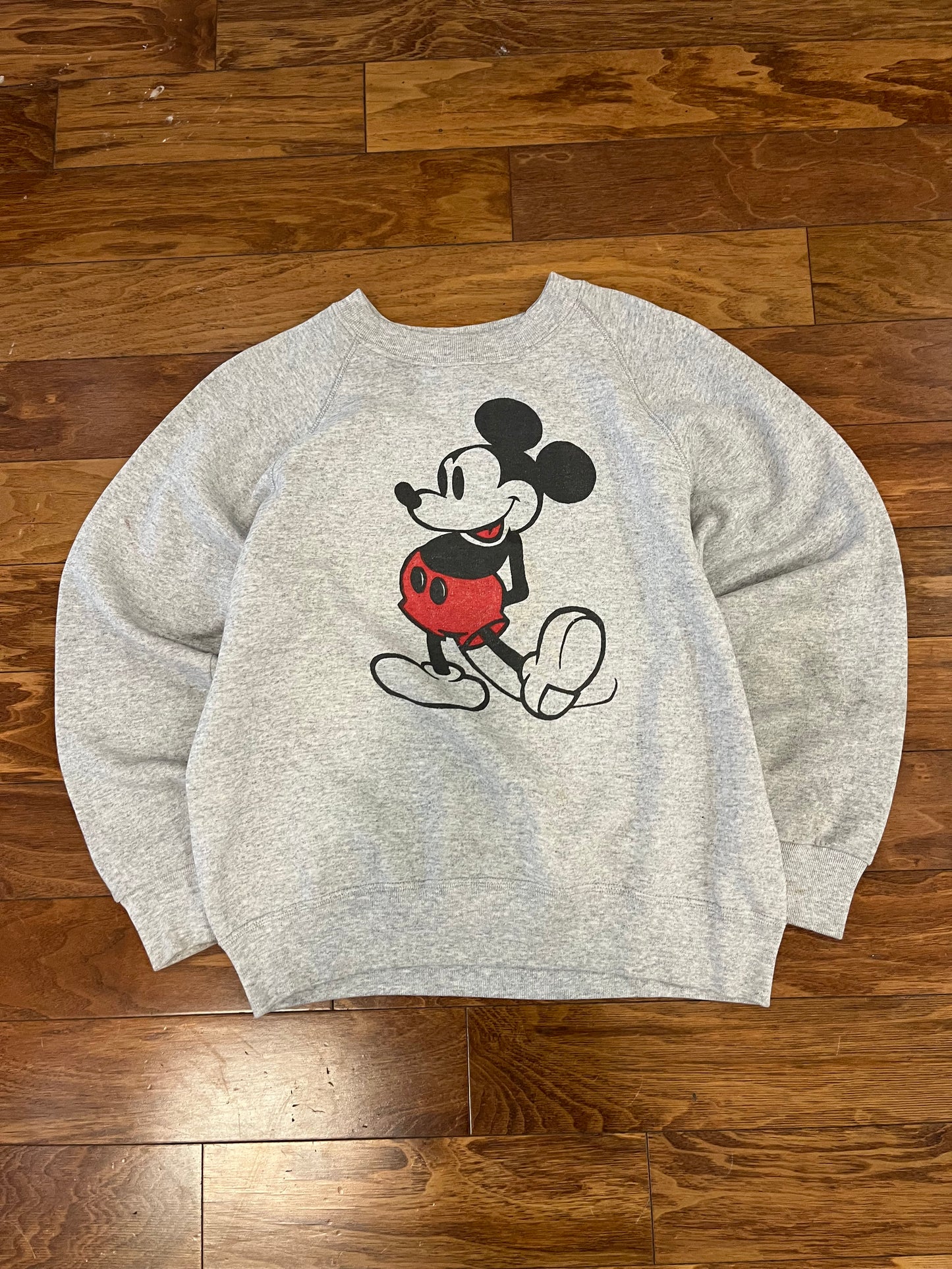 80s Mickey Mouse Disney Santee Grey Crewneck (XL)