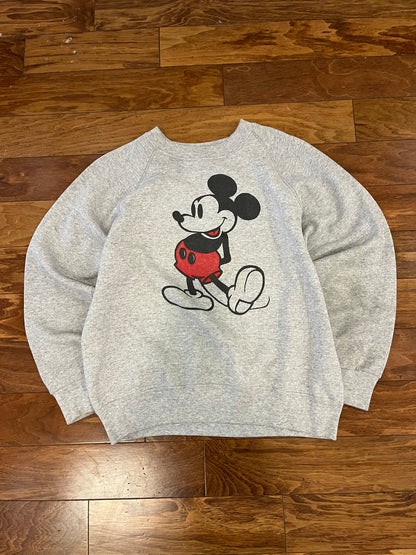 80s Mickey Mouse Disney Santee Grey Crewneck (XL)