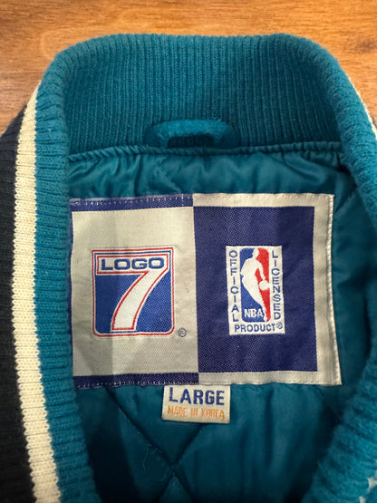 90s Charlotte Hornets Logo 7 Varsity Jacket (L)