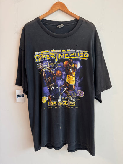 2000 Los Angeles Lakers Lakertime Kobe Bryant + Shaquille O'Neal Vintage Tee (XXL)