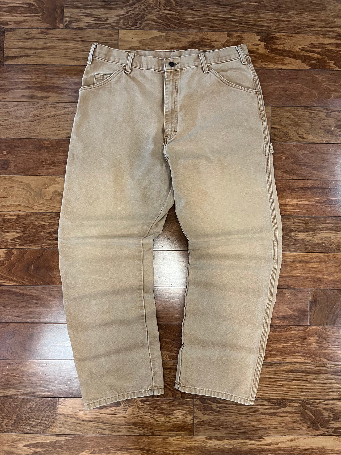 2010s Dickies Paint Faded Tan Pants (36 x 30)