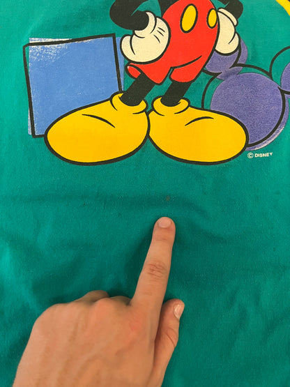 90s Mickey Mouse Disney Teal Tee (XL)