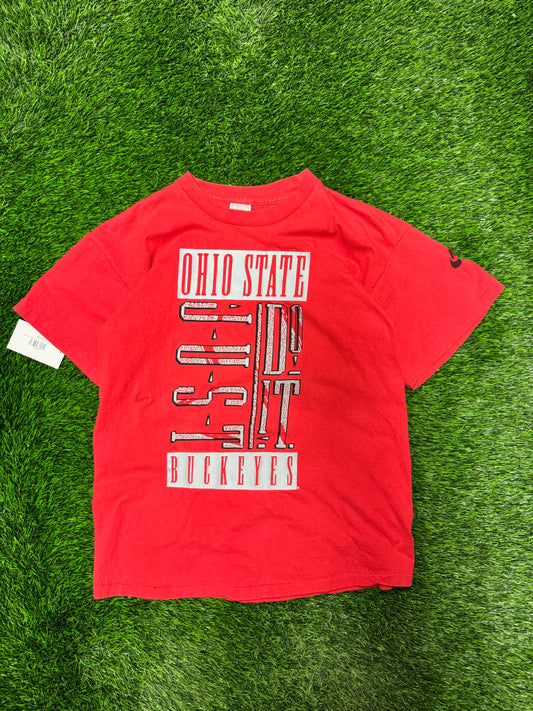 90s Ohio State University (OSU) Vintage Nike "Just Do it" Tee (L)