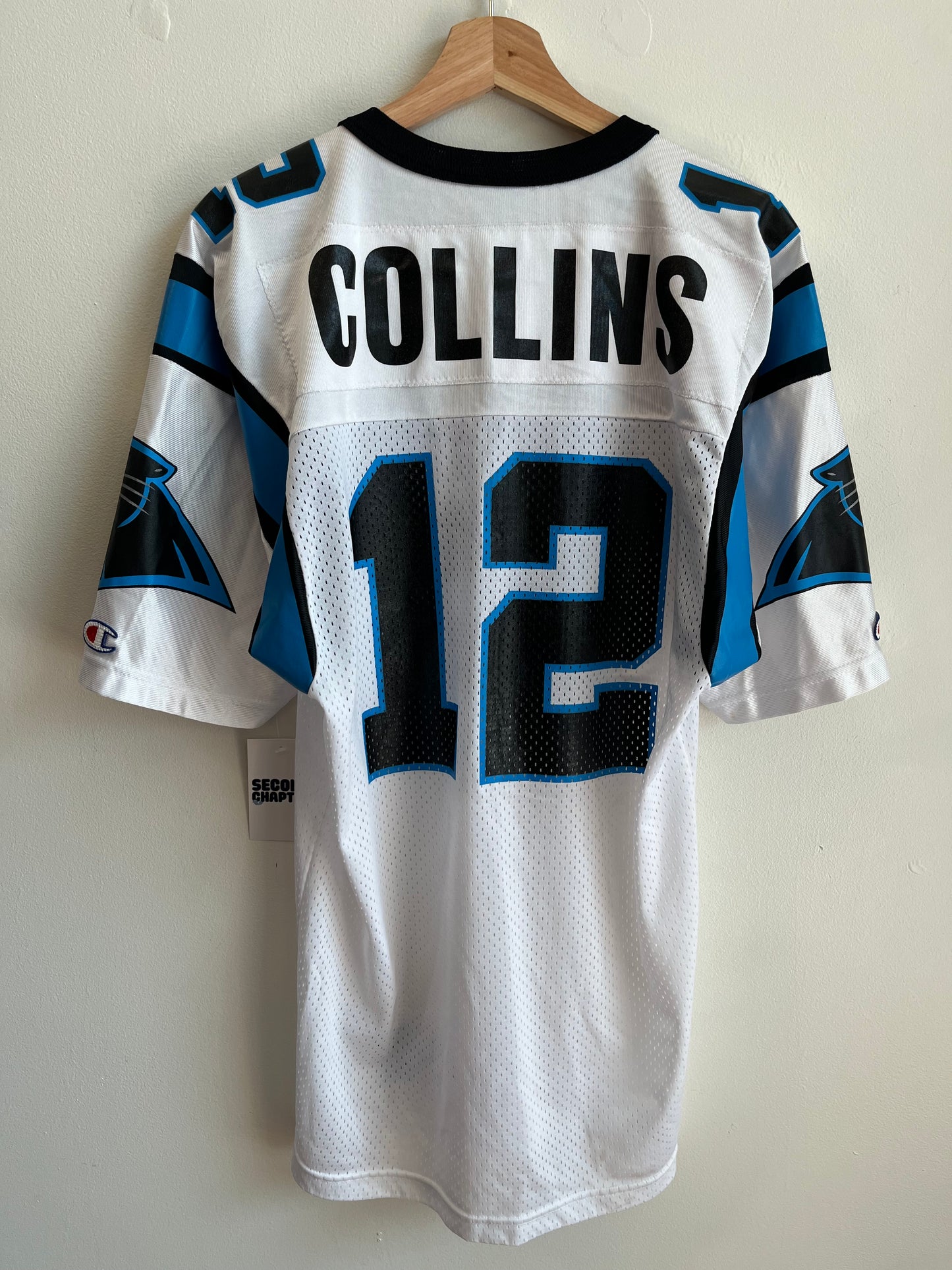 90s Carolina Panthers Kerry Collins Away Number 12 Champion Jersey (M)