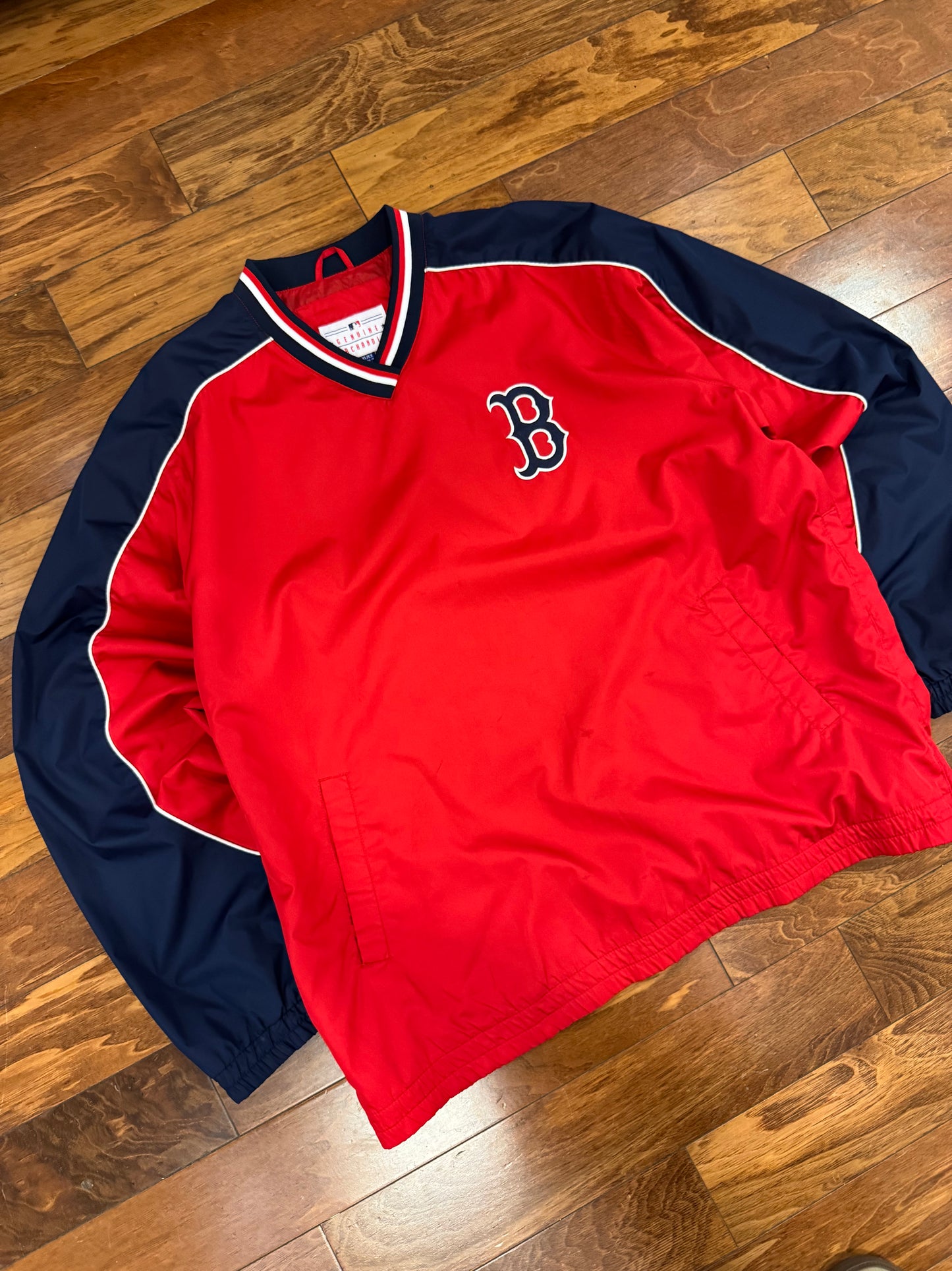 2010s Red Sox Majestic Spell Out Vintage Windbreaker (XL)