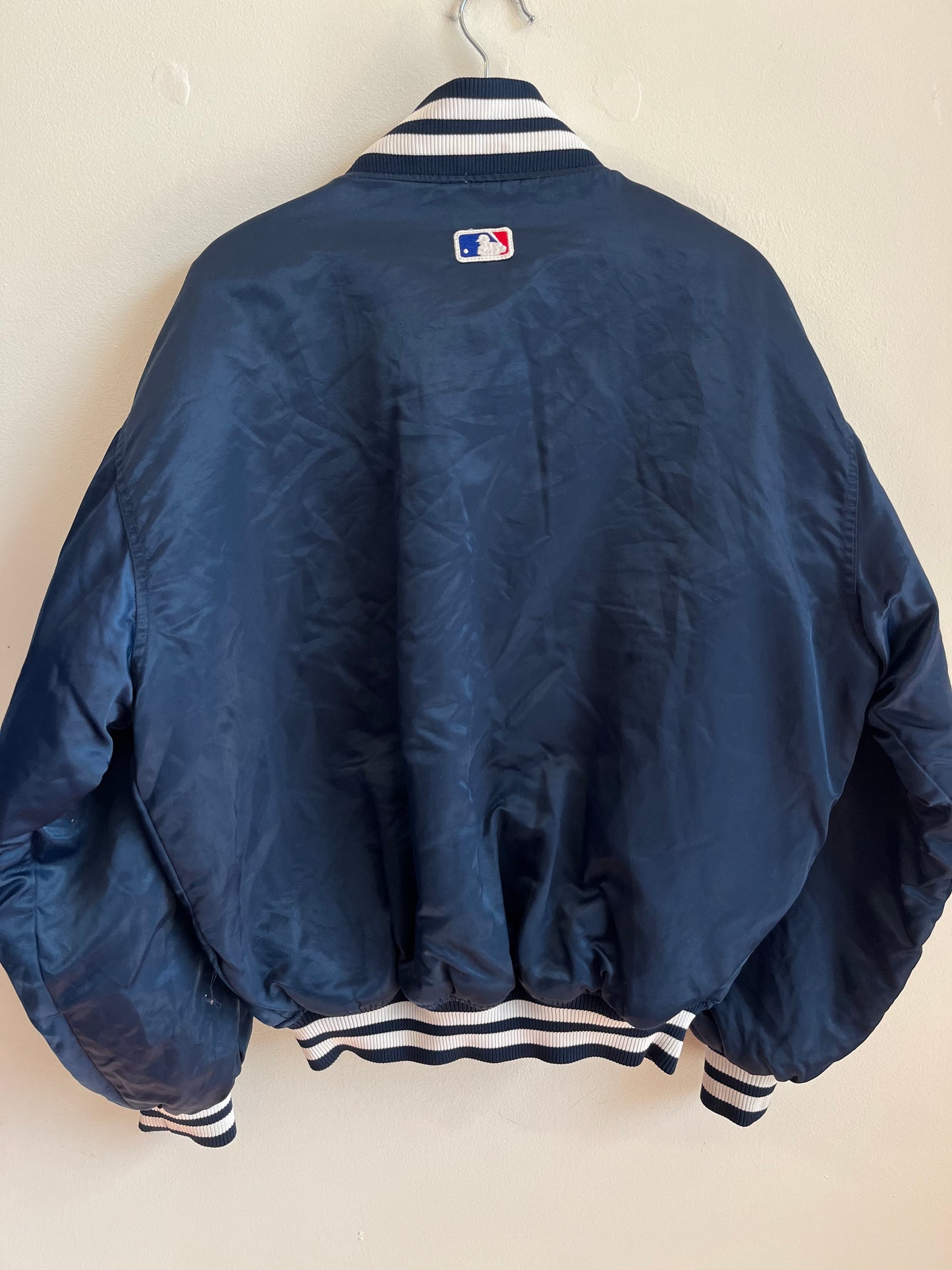 90s New York Yankees Script Starter Satin Jacket (M)