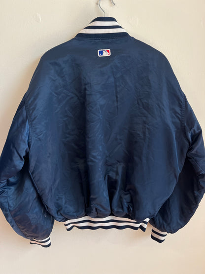 90s New York Yankees Script Starter Satin Jacket (M)