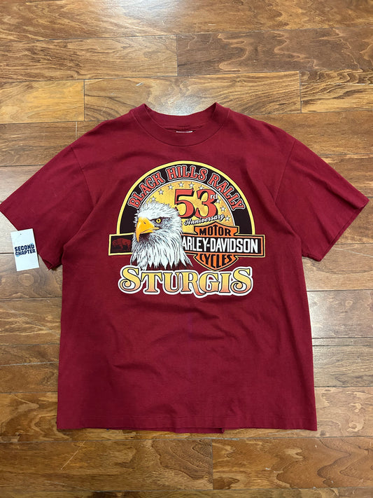 90s Harley Davidson Black Hills Rally Vintage Tee (L)