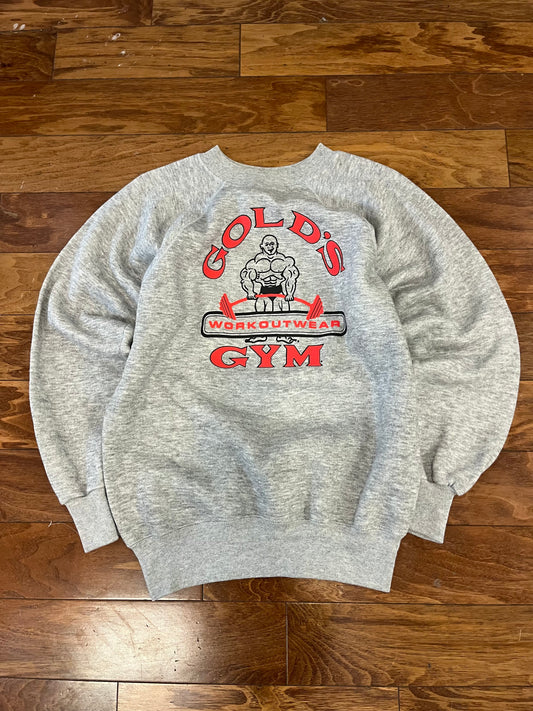 80s Gold's Gym Vintage Grey Crewneck (M)