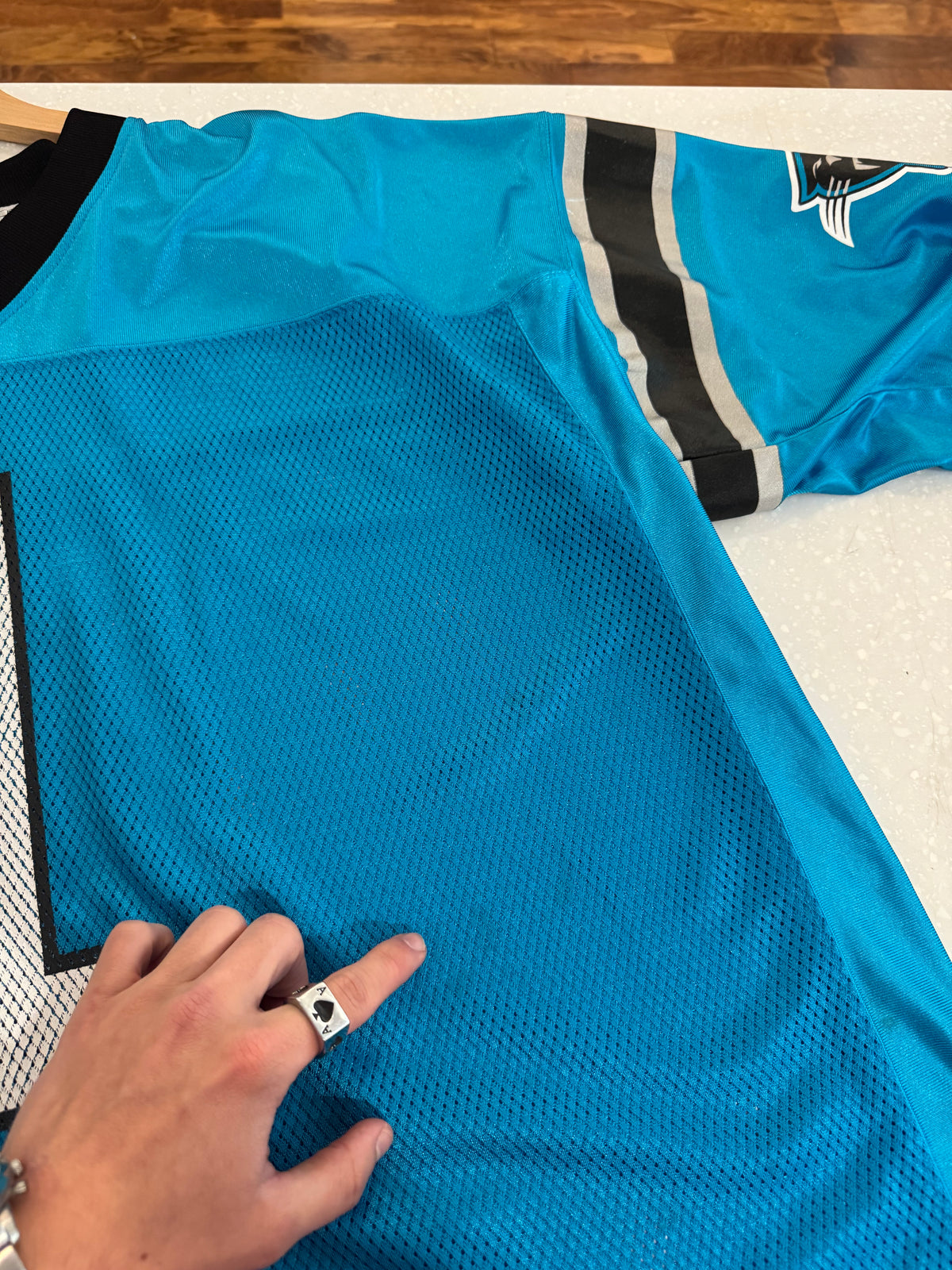 2010s Carolina Panthers Cam Newton Blue Rookie Reebok Jersey (XXL)