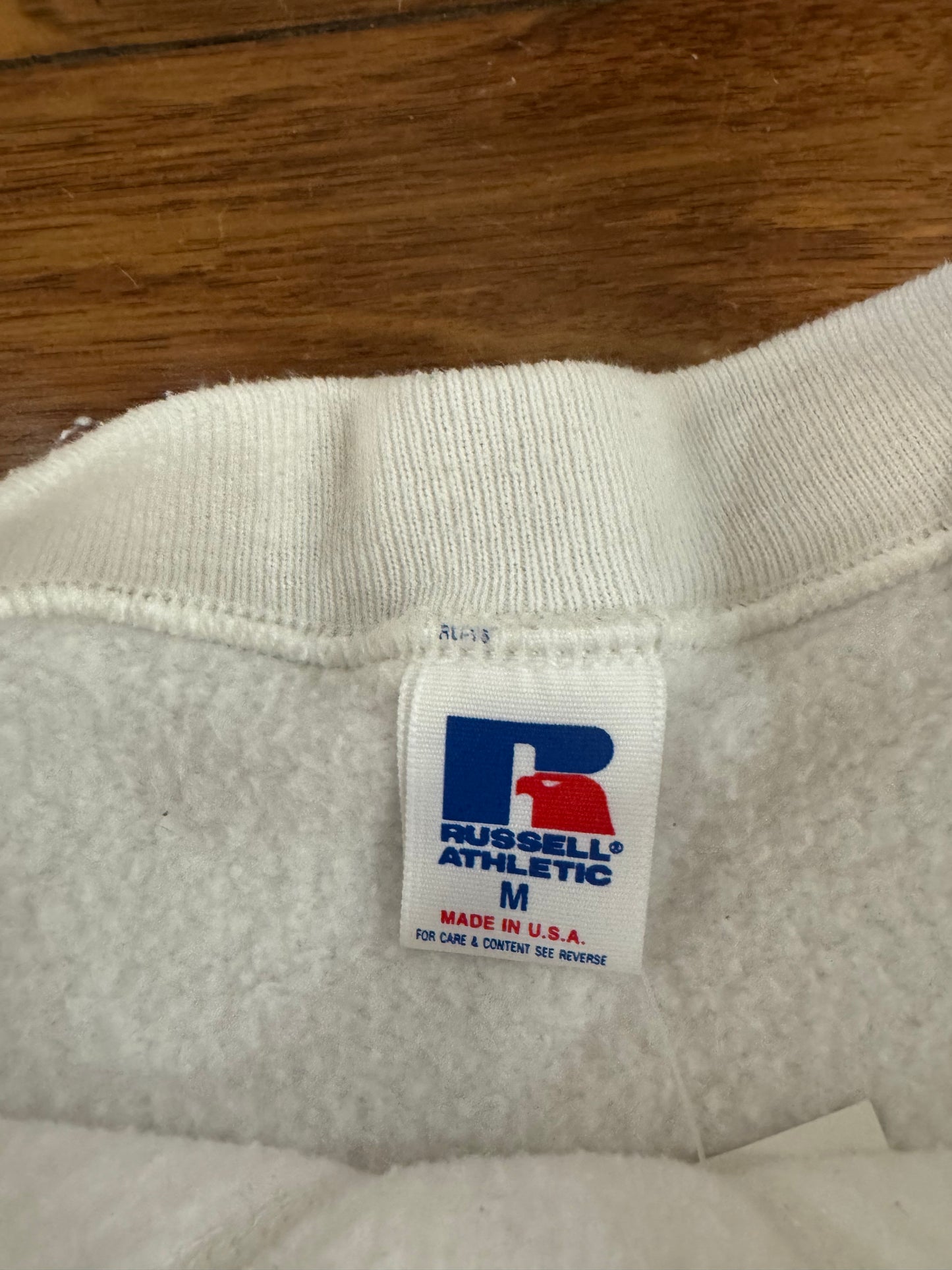 90s UNC Vintage Russell White Crewneck (M)