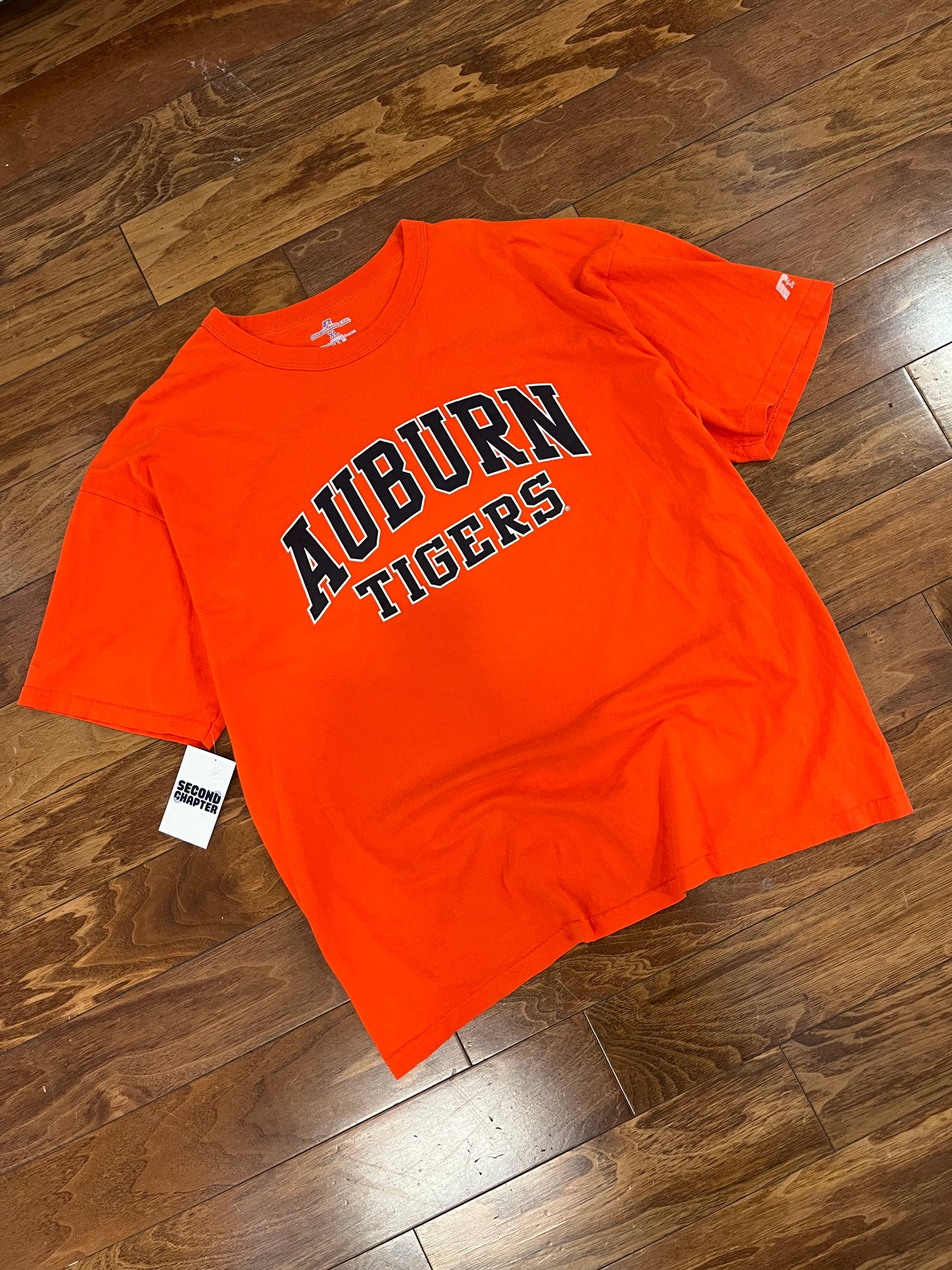 2010s Auburn Tigers Spell Out Russell Athletics Tee (XL)