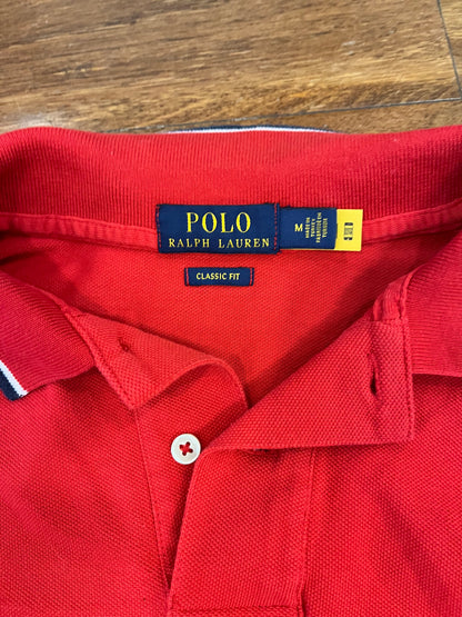 00s Polo Ralph Lauren Red Shirt (M)