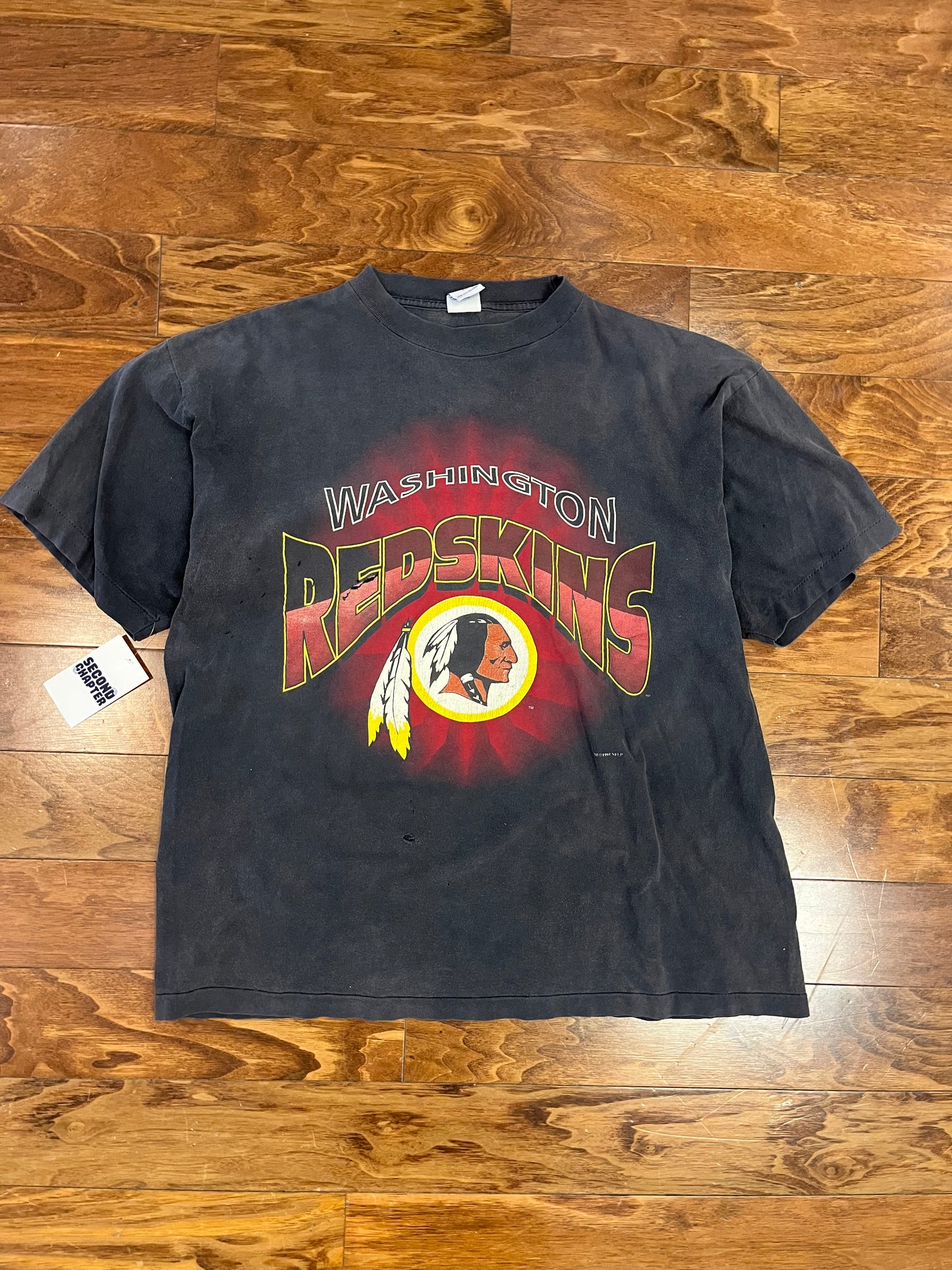 1995 Washington Redskins True Fan Faded Distressed Tee (XL)