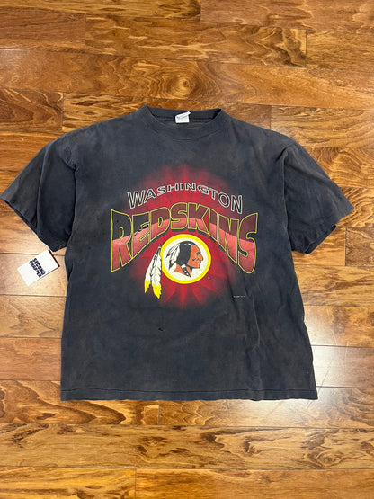 1995 Washington Redskins True Fan Faded Distressed Tee (XL)