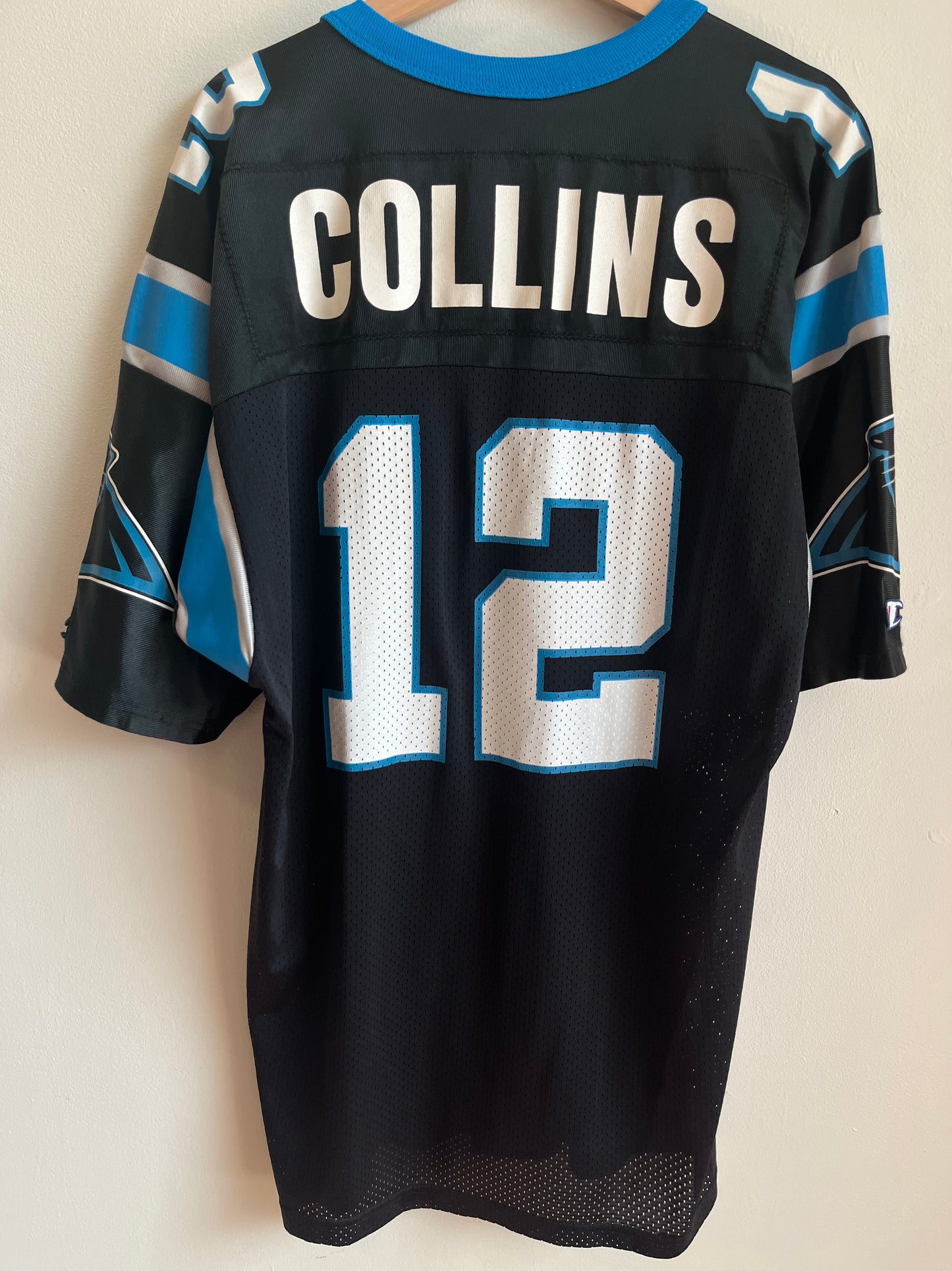 90s Carolina Panthers Kerry Collins Champion Home Jersey (L)
