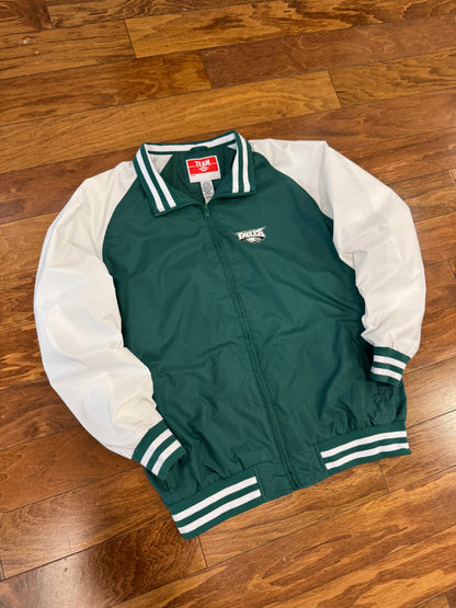 00s Philadelphia Eagles Green & White Windbreaker (L)