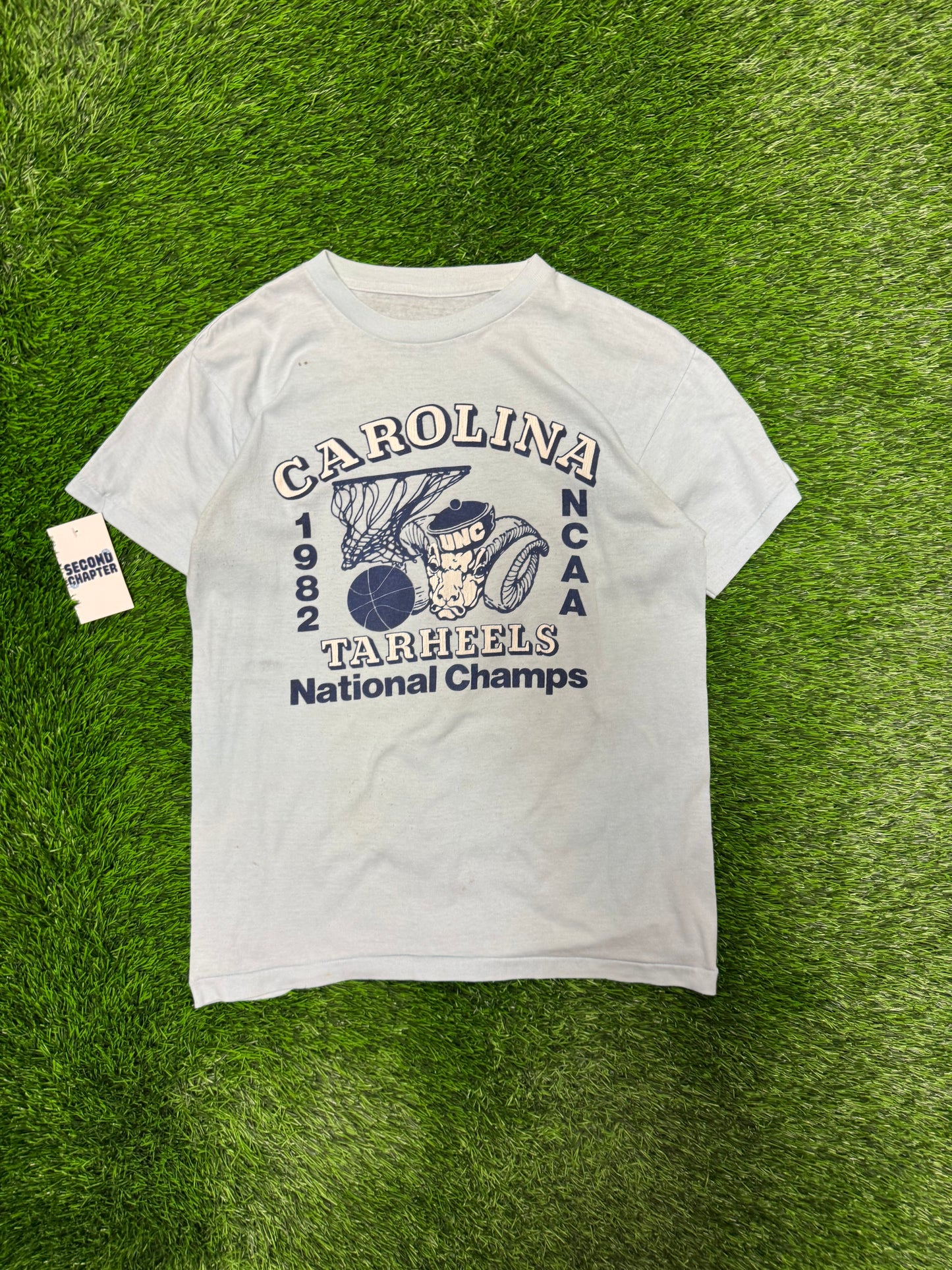 1982 University of North Carolina (UNC) Tar Heels NCAA Champs Tee (M)