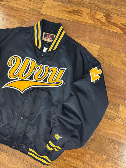 90s West Virginia University (WVU) Vintage Colosseum Satin Jacket (XXL)