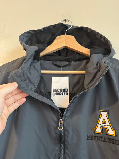 00s Appalachian State University Grey & Black Sport-Tek Windbreaker (L)