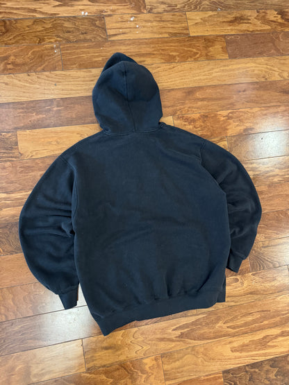 00s Carolina Panthers NFL Black Spell Out Hoodie (M)
