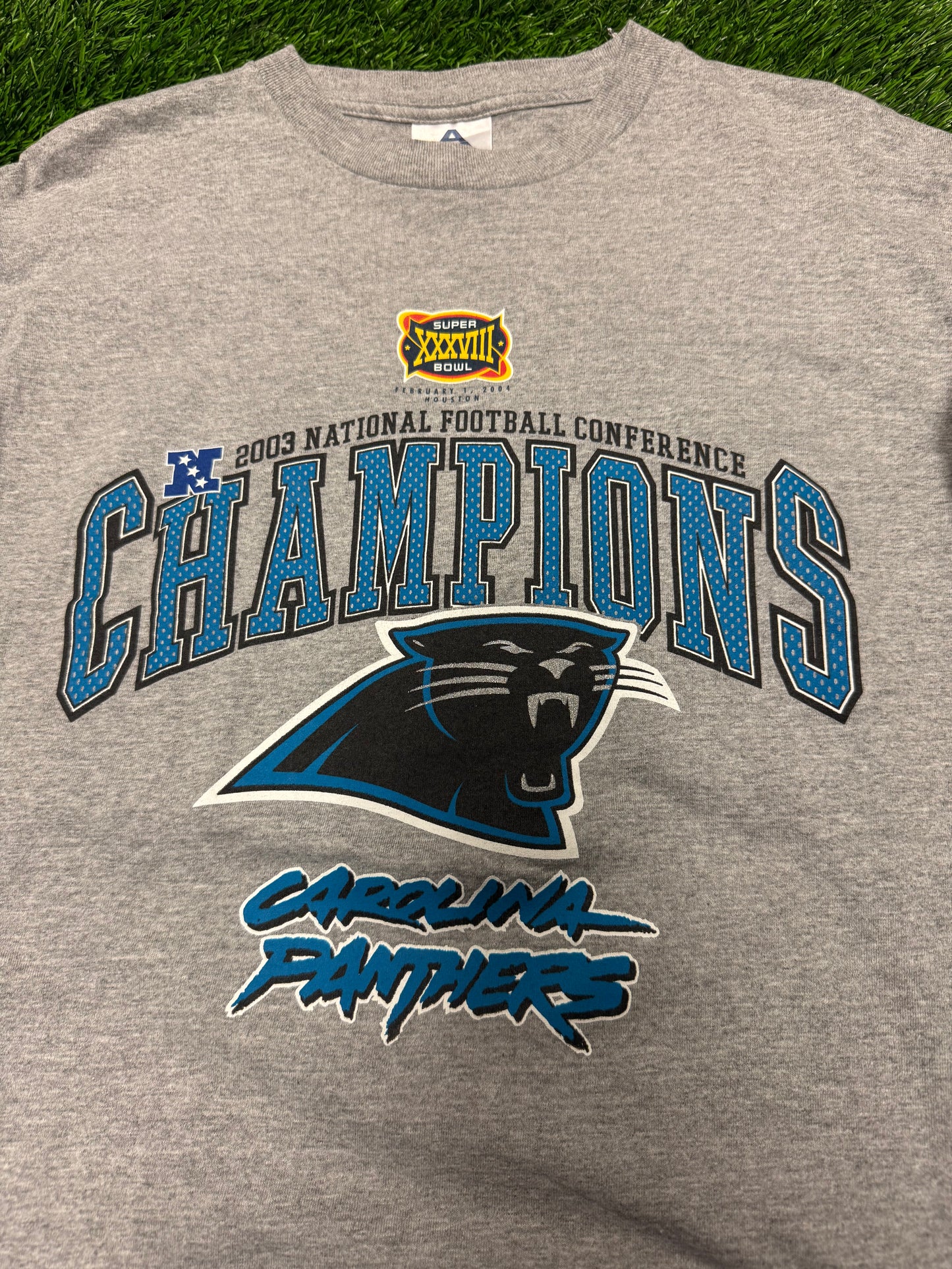 2003 Carolina Panthers NFL Long Sleeve NFC Champions Tee (L)