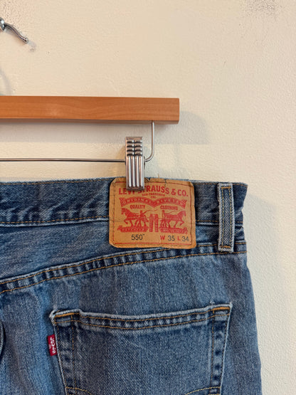 2010s Levi's 550 Dark Wash Shorts (35)