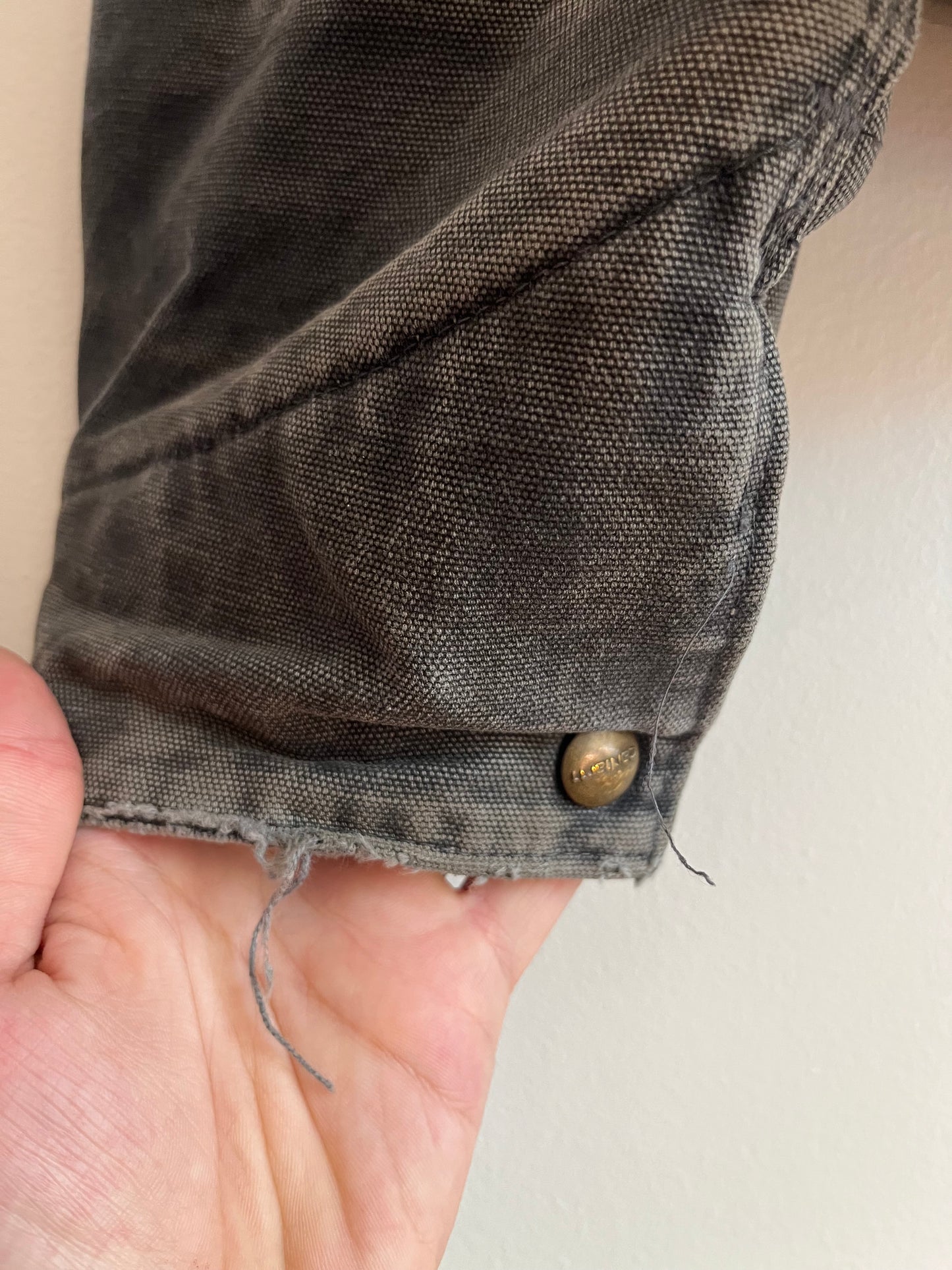 90s Carhartt Detroit Faded Charcoal Vintage Jacket (XL)