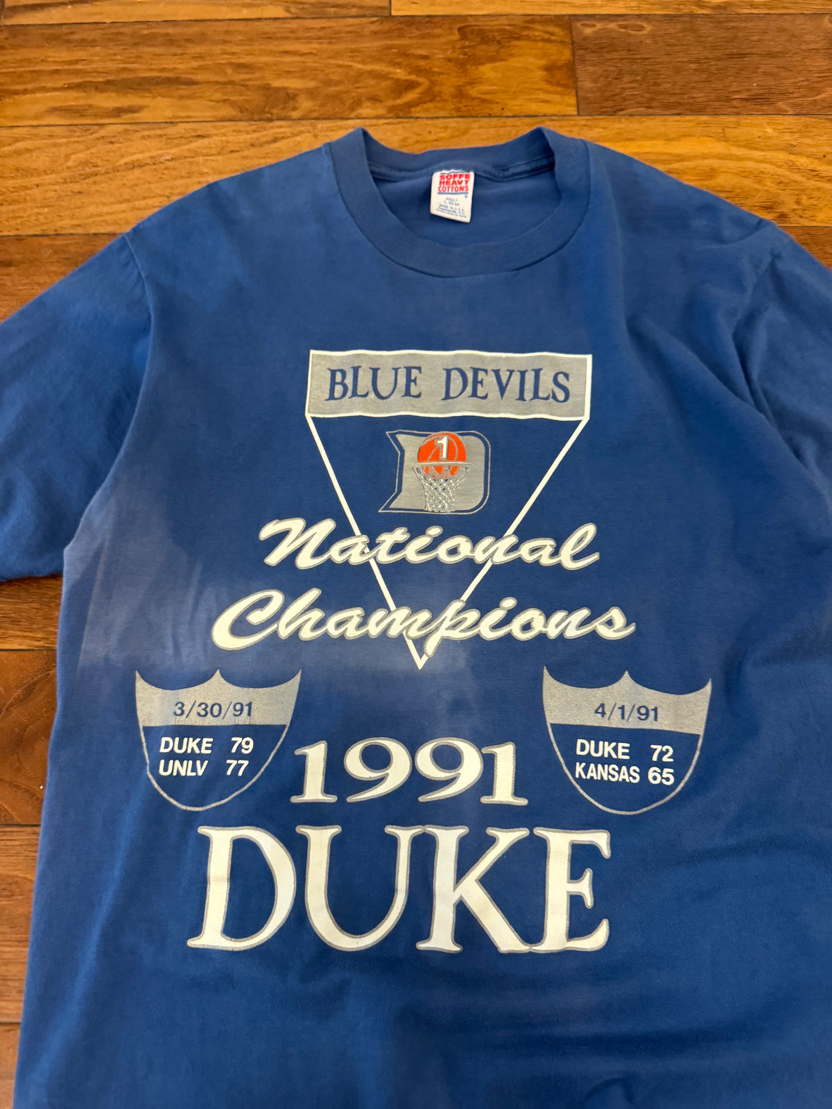 1991 Duke Faded National Champions Tee (L)