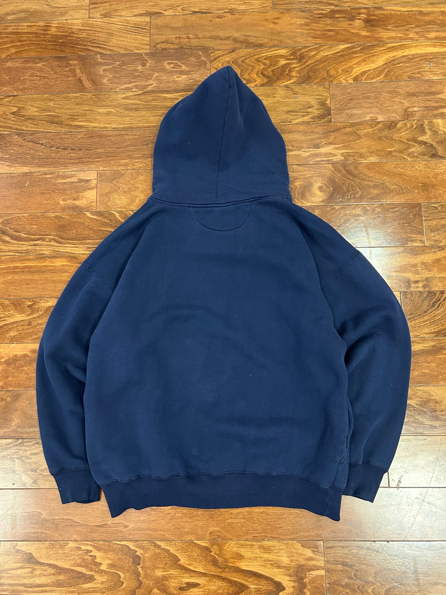 90s UNC Script Vintage Henley Hoodie (XL)