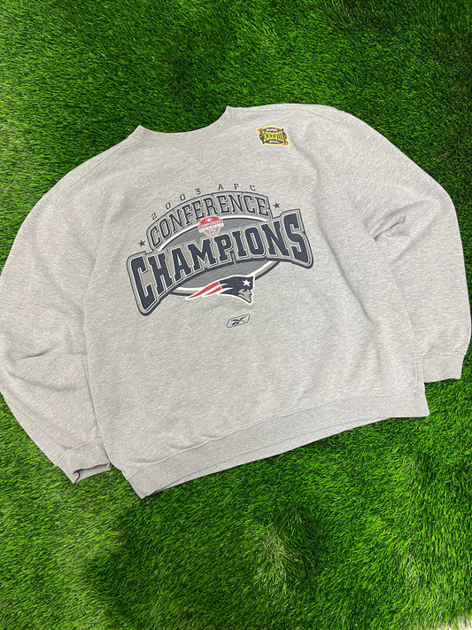 2003 New England Patriots AFC Conference Champions Crewneck (L)