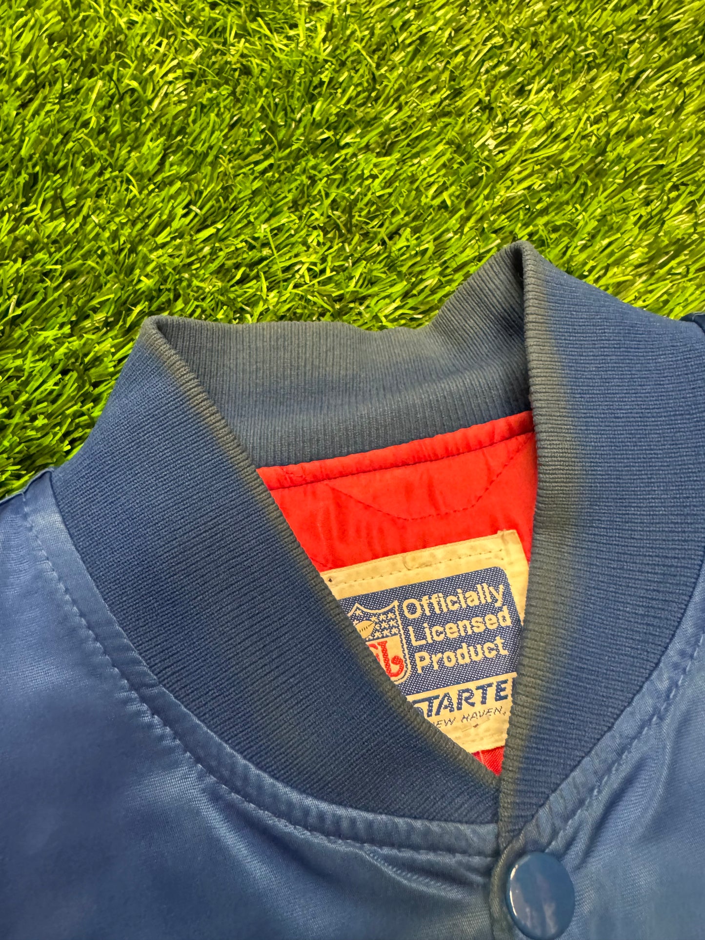 80s New York Giants Vintage Starter Satin Jacket (L)