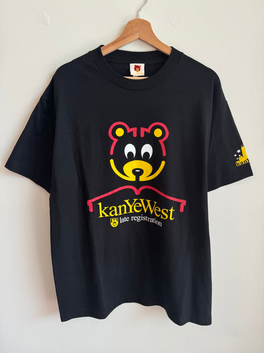 00s Kanye West Black "Late Registration" Vintage Music Tee (L)