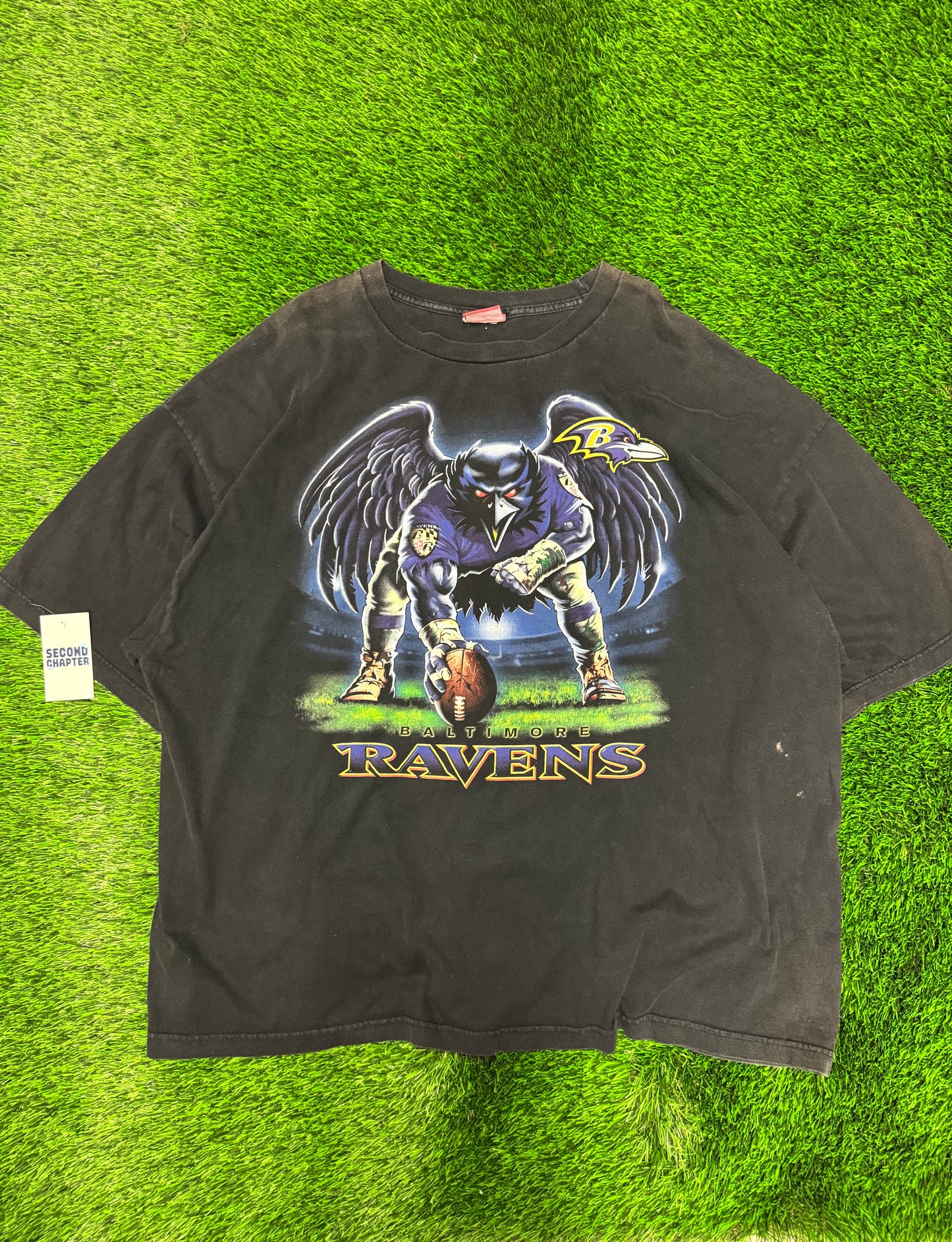 00s Baltimore Ravens Angry Bird Mascot Tee (XXXL)