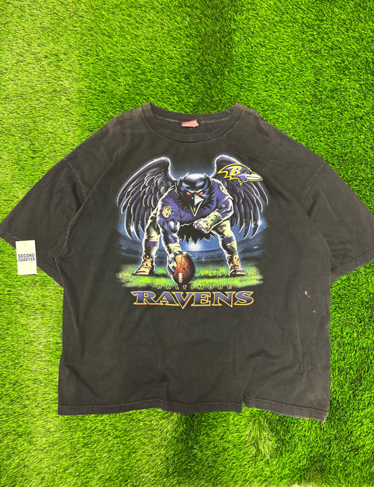 00s Baltimore Ravens Angry Bird Mascot Tee (XXXL)