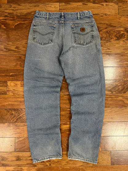 2015 Carhartt Blanket Lined Distressed Jeans (34 x 34)