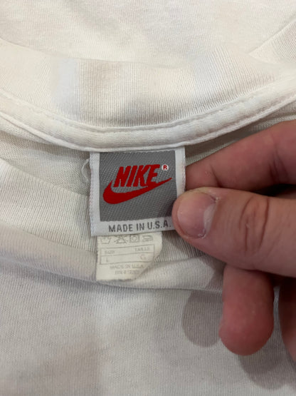 90s Nike "No Sex, Drugs, Rock & Roll" Rare Basketball Tee (L)