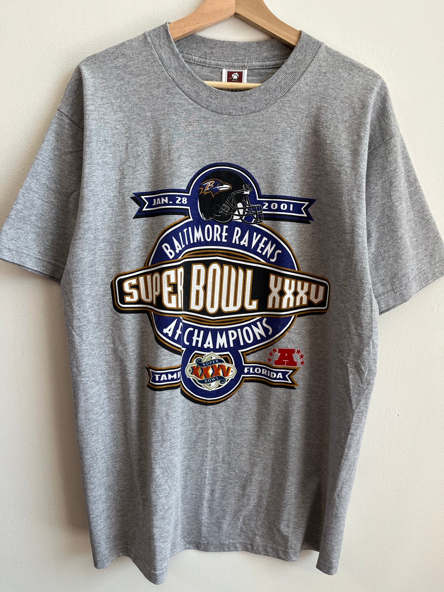 2001 Baltimore Ravens Super Bowl Tee (L)